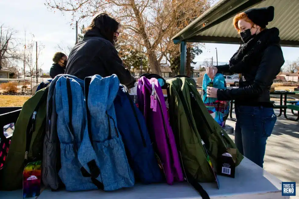 Back to school backpack event
