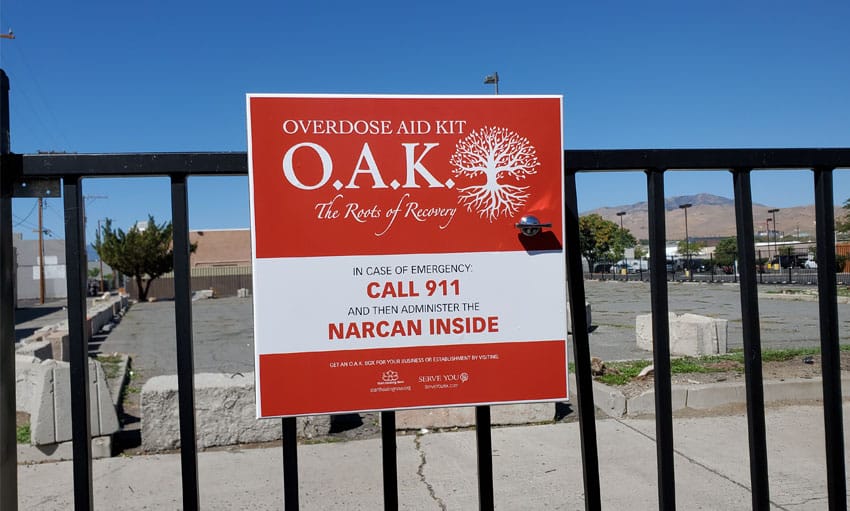 O.A.K. Overdose Aid Kit Station Now Available in Reno