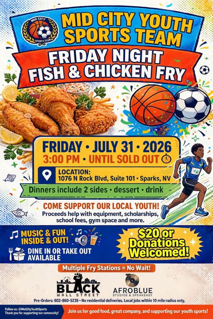 Friday Night Fish & Chicken Fry flier