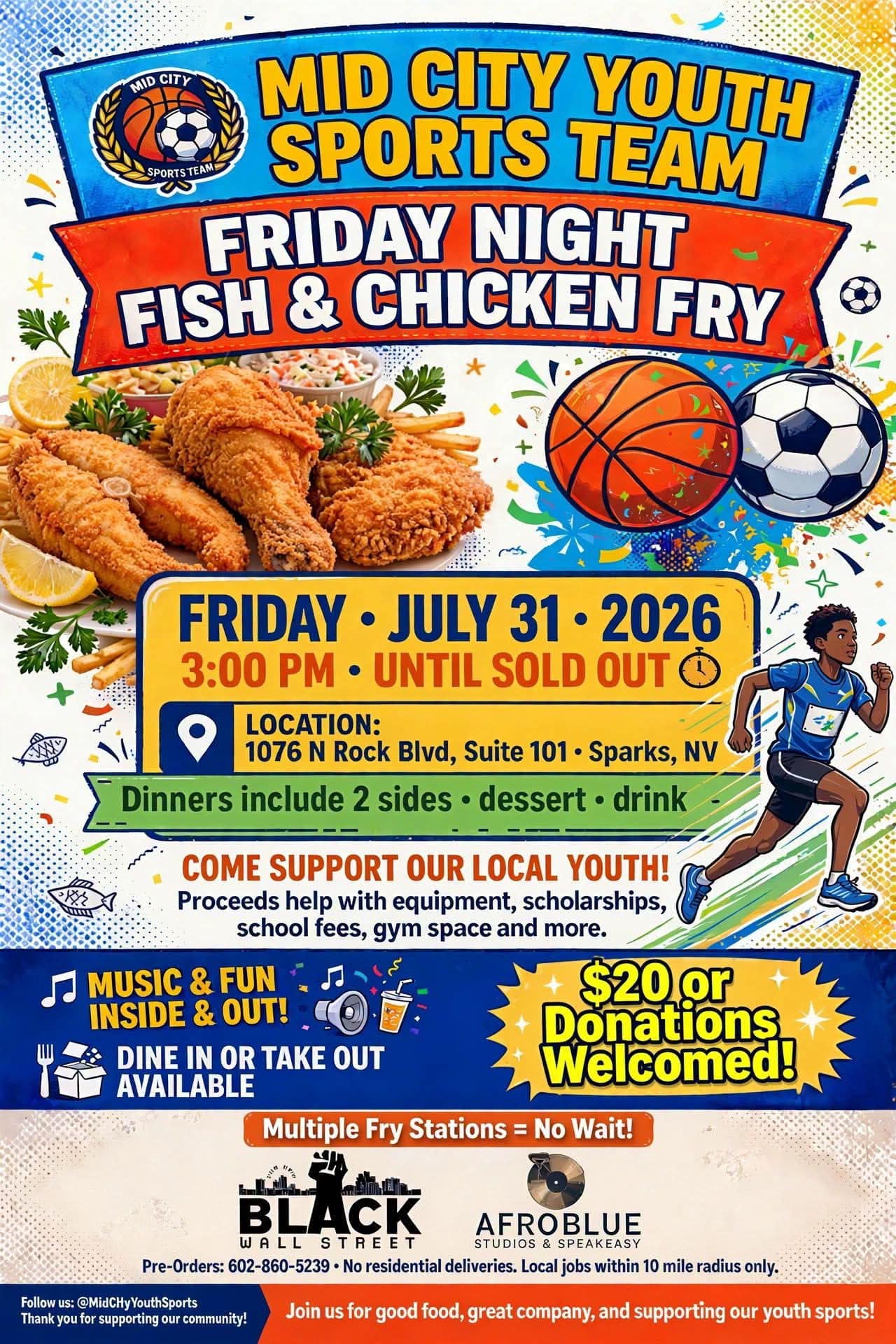 Friday Night Fish & Chicken Fry flier