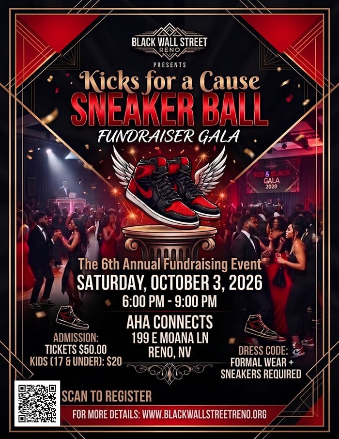 Kicks for a Cause Sneaker Ball flyer updated prices